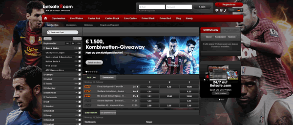 betsafe Homepage Screenshot