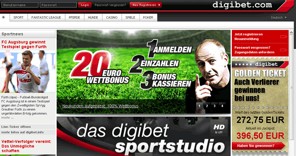 Digibet Homepage